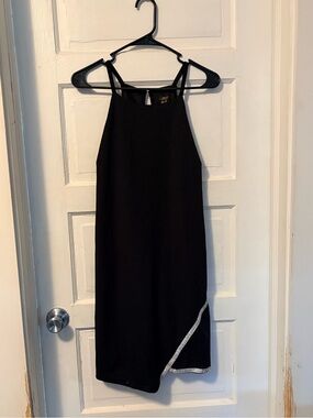 Planet Gold Black Dress with Silver Accent XL